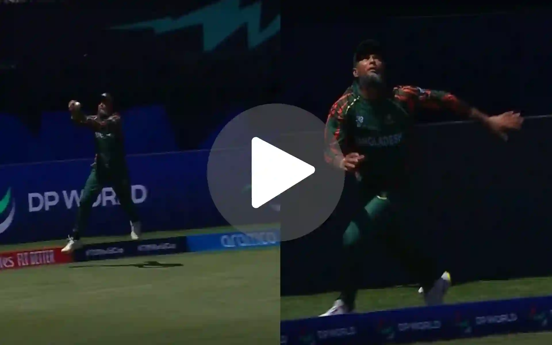 [Watch] Mahmadullah’s Acrobatic Flying Juggling Catch Assists Mahedi To Enjoy Dube's Wicket